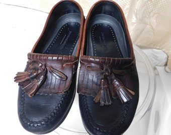 Johnston & Murphy passport men's loafer/Johnston  Murphy  kiltie tassel loafer/brown blue/size 8W