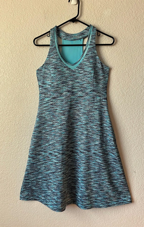 Women's Size S Bra Attached Sundress/active Calm Peaceful Chevron Wavy  Sundress/beautiful Bra Attached Active Sleeveless Sundress 