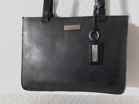 black leather shoulder bag/durable | Etsy