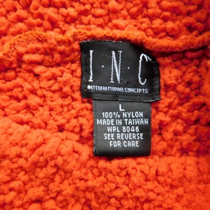 INC size L women's orange turtle neck pullover sweater/stretch soft warm turtle neck sweater image 6