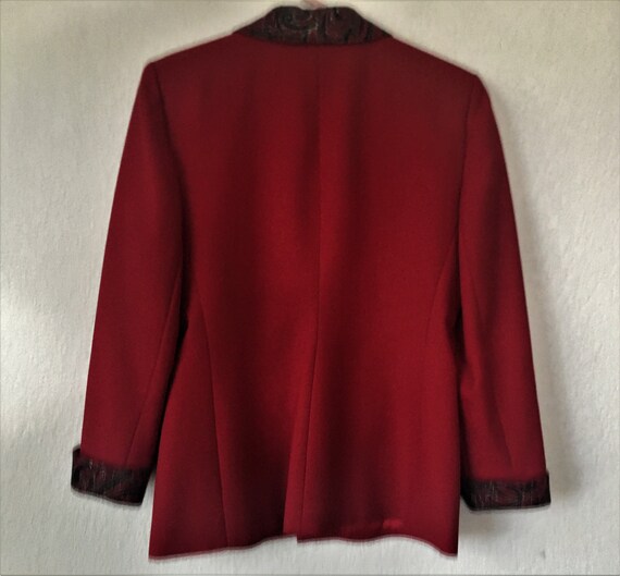 women's red tuxedo jacket/colorful wide collar tu… - image 2