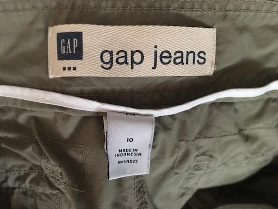 Gap Jeans Size 10 Women's Capri Pants/side Strings Pleats Capri Pants/vintage  Olive Green Capri Pants -  Canada