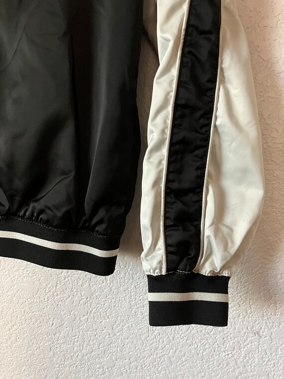 Vintage size XS unisex black beige jacket/zipper … - image 5