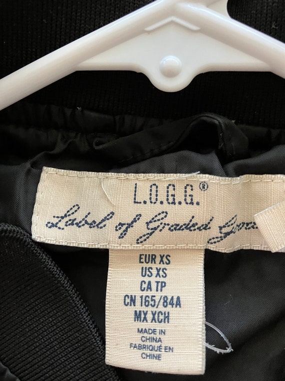 Vintage size XS unisex black beige jacket/zipper … - image 6