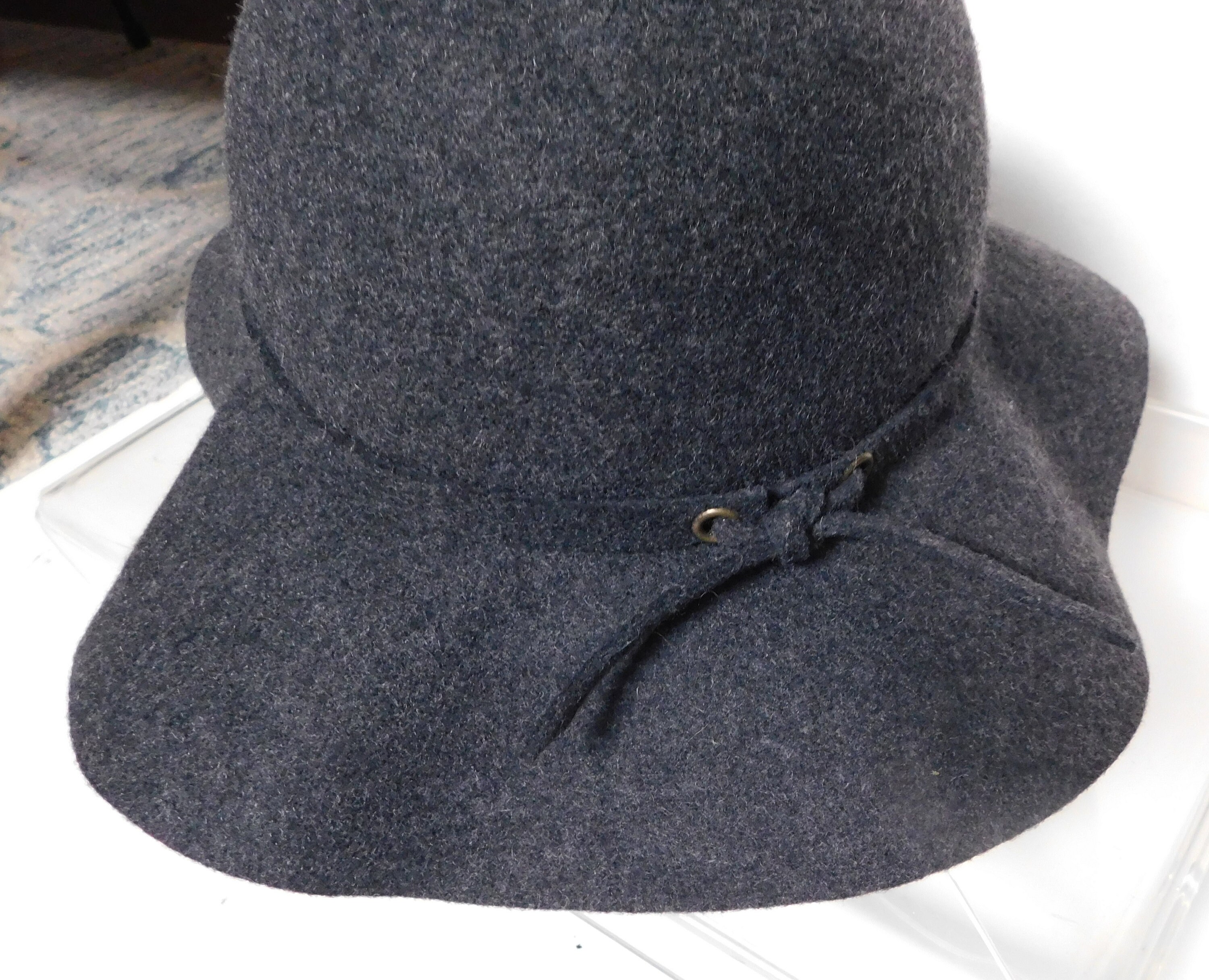 Scala NWT Grey Wool Felt Cloche Hat Scala Cloche Hats for Women for sale | eBay main image 4
