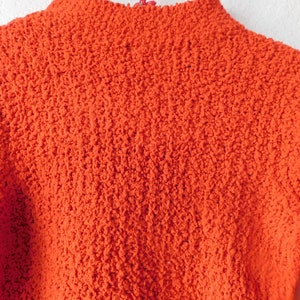 INC size L women's orange turtle neck pullover sweater/stretch soft warm turtle neck sweater image 4