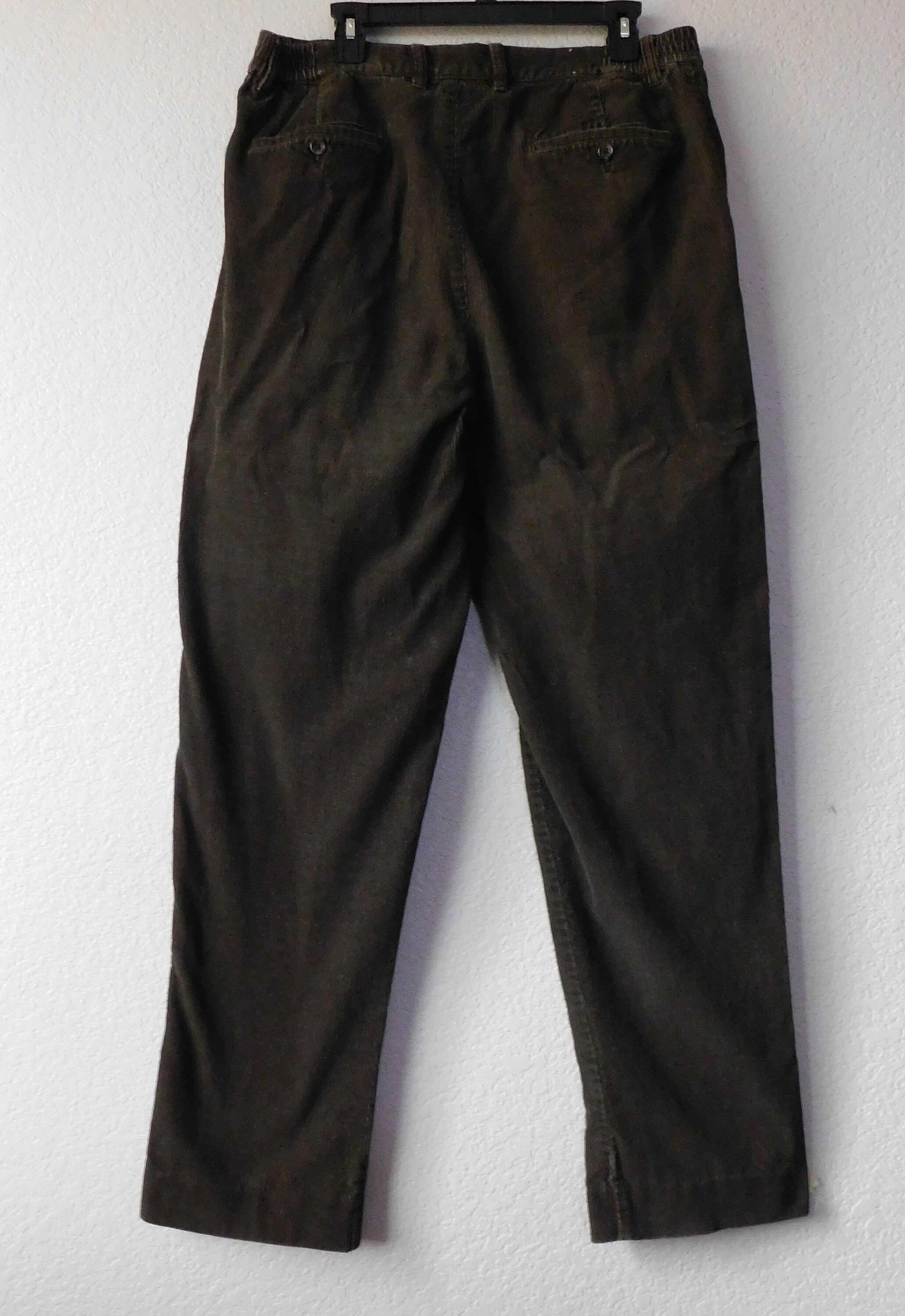 Eddie Bauer Size 36 Men's Brown Cotton Corduroy Pants/side