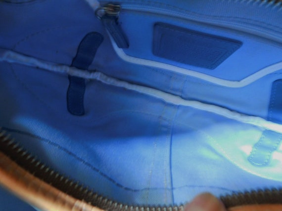 VINTAGE Coach blue canvas leather shoulder bag/vi… - image 6