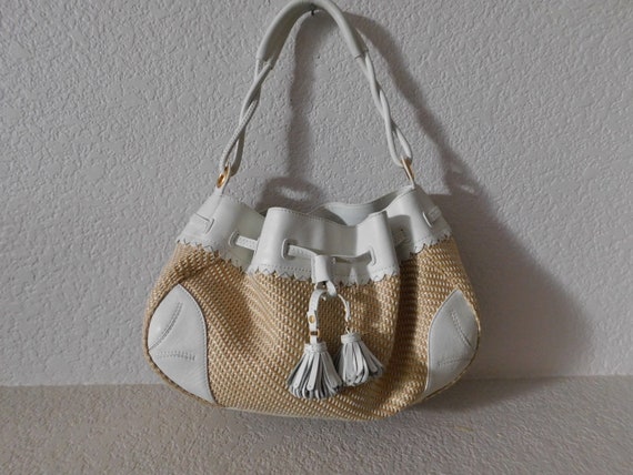 cole haan tassel leather shoulder bag