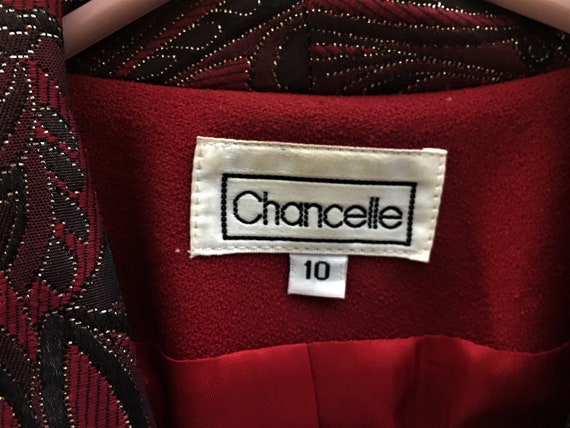 women's red tuxedo jacket/colorful wide collar tu… - image 6