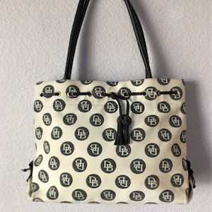 Dooney and bourke black hotsell and white polka dot