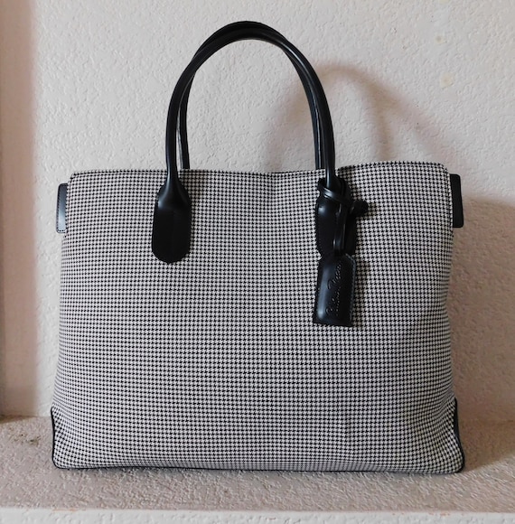 Paloma Picasso houndtooth tote bag/Paloma Picasso 