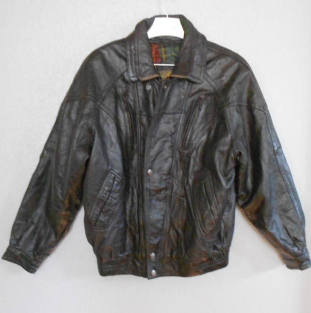 TOWN GENT Size XL Goatskin Leather Dark Brown Jacket/men's TOWN GENT Size XL Goatskin Leather Dark Brown Jacket/men's