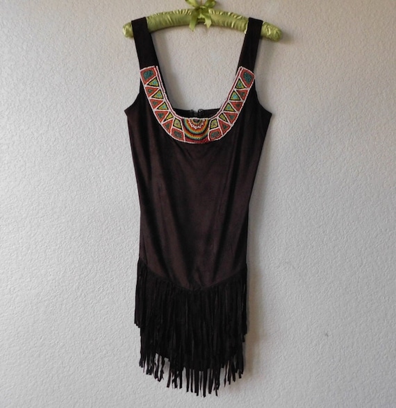 Dream Girl SIZE L dance dress/Aztec theme beads& … - image 1
