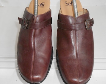 sofft leather mules