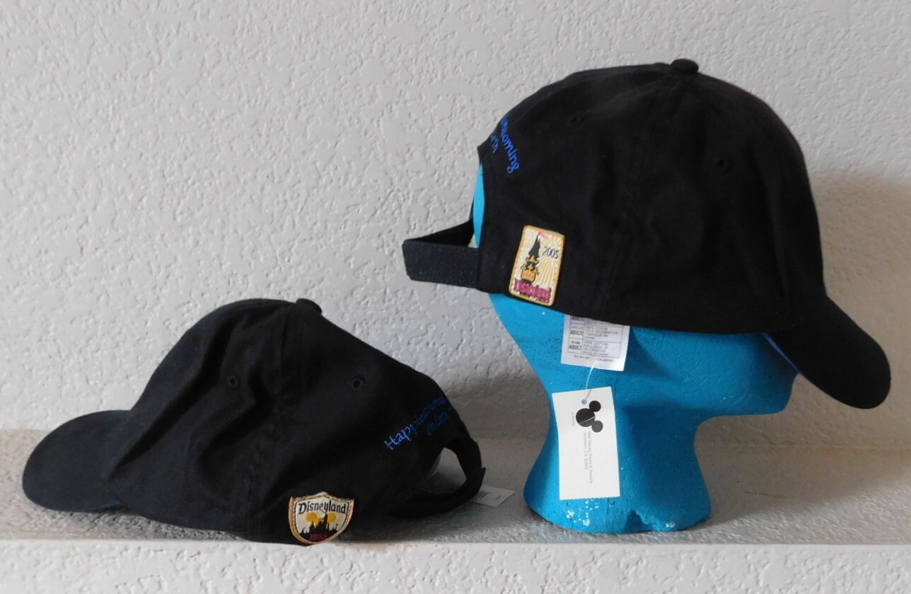 2 Disneyland Resort 50th Anniversary Black Baseball Caps 