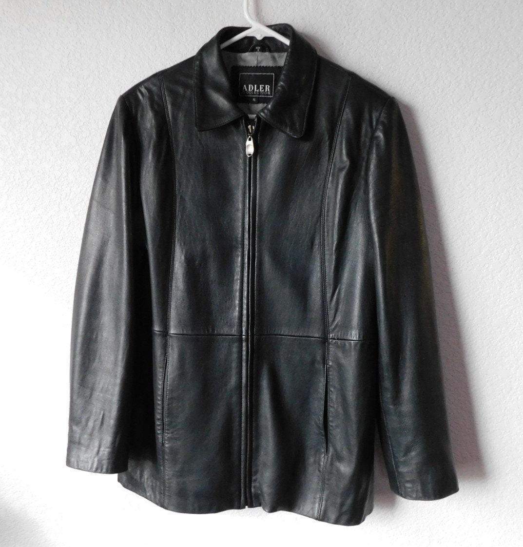 Adler Collection Size XL New Zealand Lamb Skin Jacket/black New