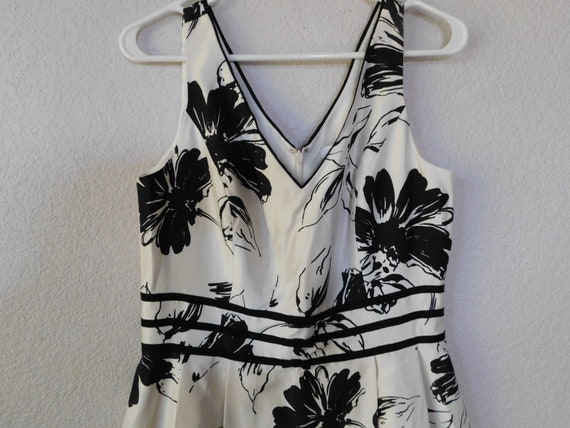 dressbarn black and white dress Dress Barn | Dresses | Vintagedressbarn Silk Black White Butterfly Bias Slinky Slip Dress Womens 8