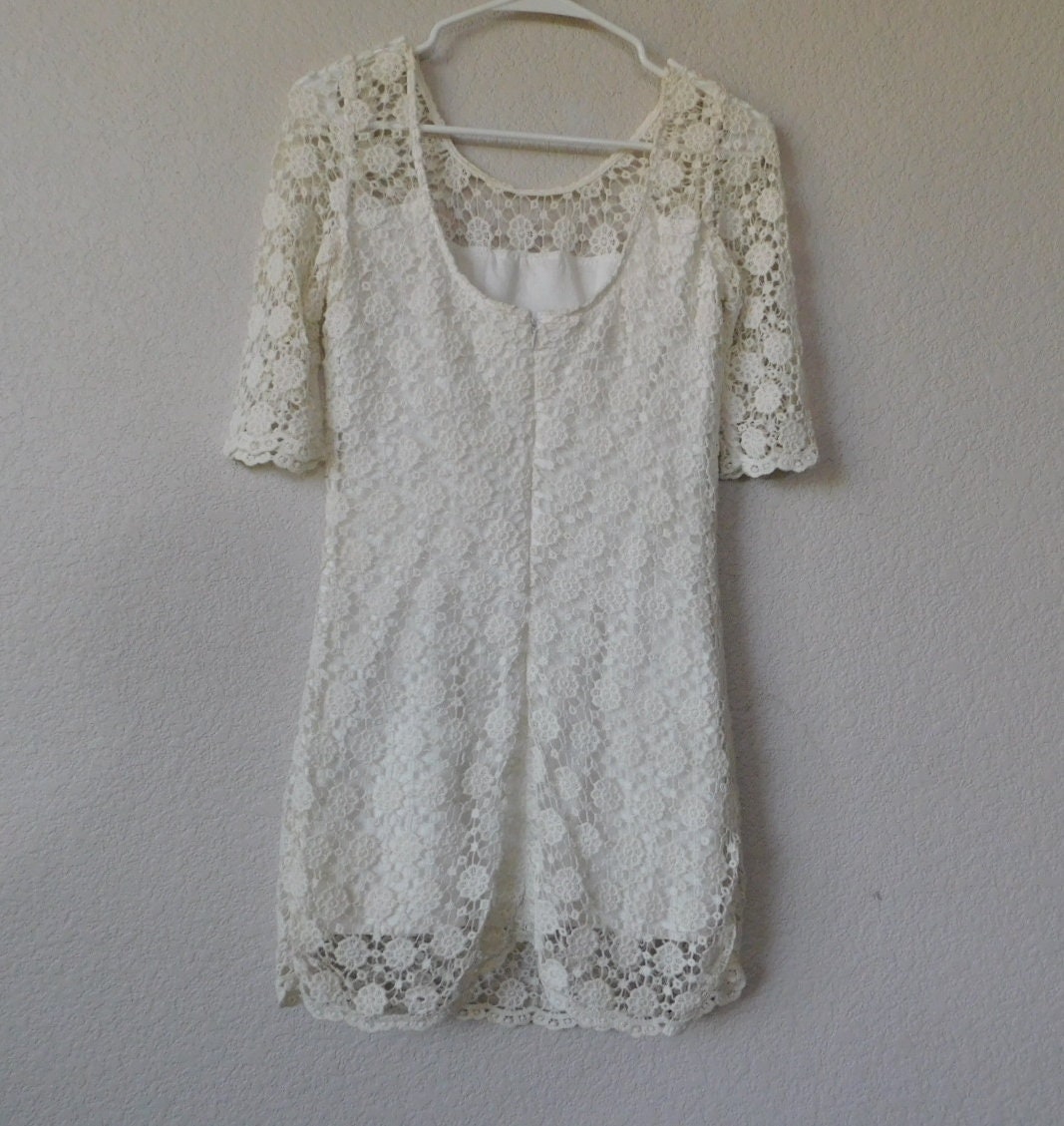 chinese dress ladies H&amp;M white lace tunic  Ageless.ee