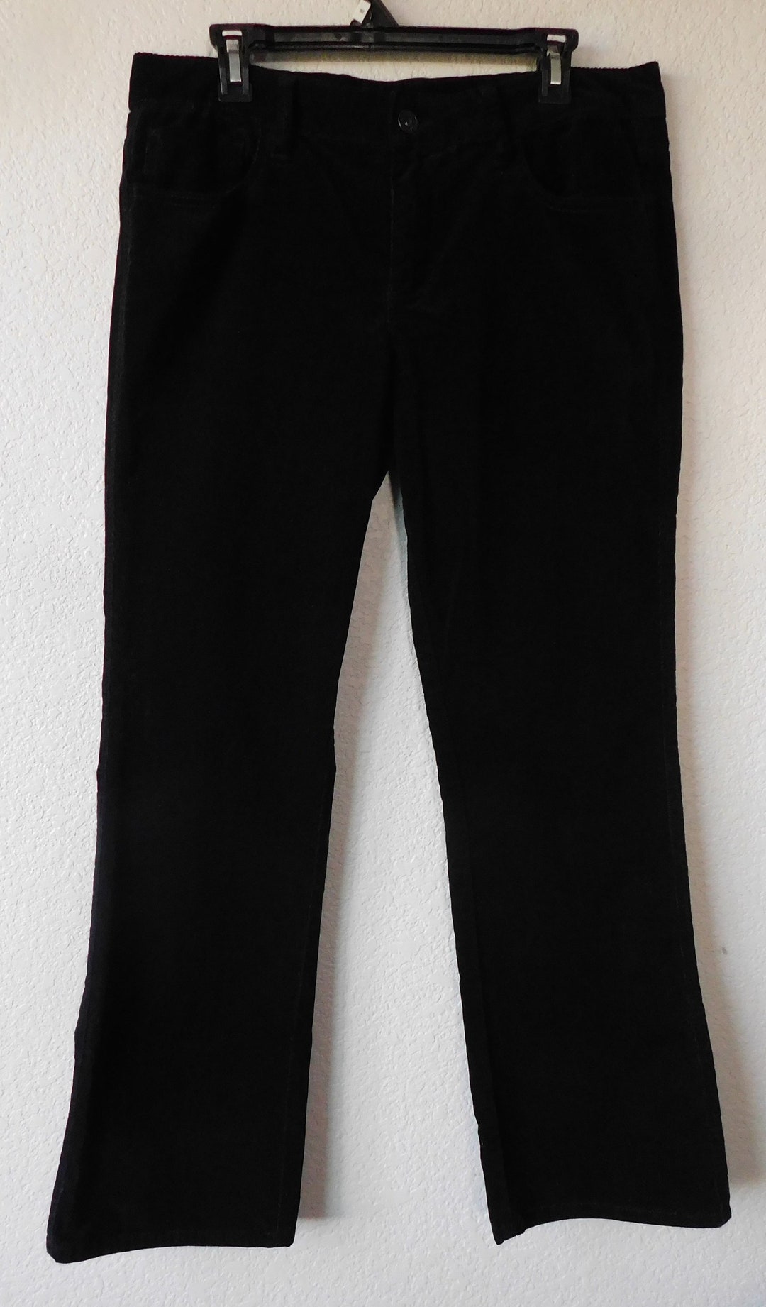Calvin Klein Jeans Size 12 Women's Black Corduroy Pants/straight