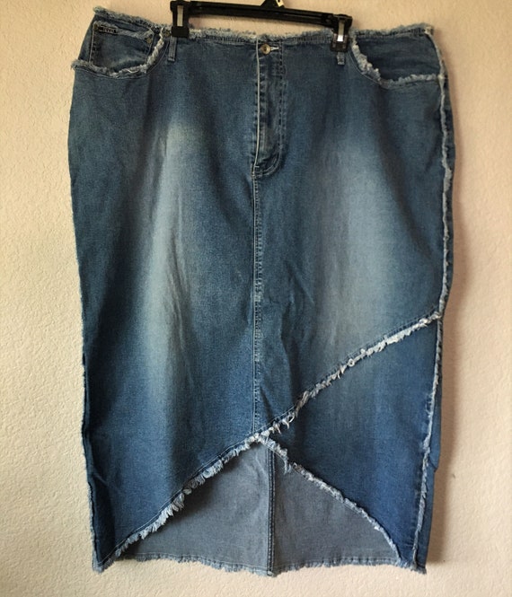 Revolt Jeans size 26 women's denim long skirt/dist