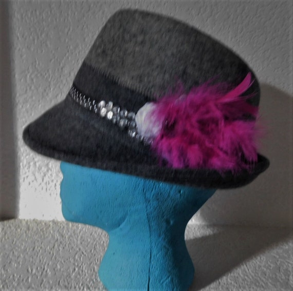 Wool Unisex Fedora Hat/dark Gray \u0026 Gray 