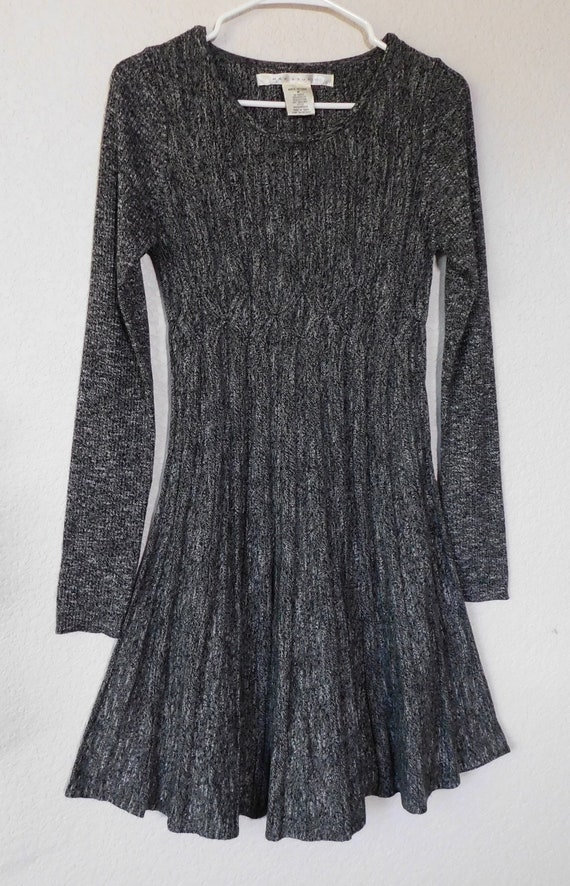 Max Studio  size 10 women's black cream knit dress