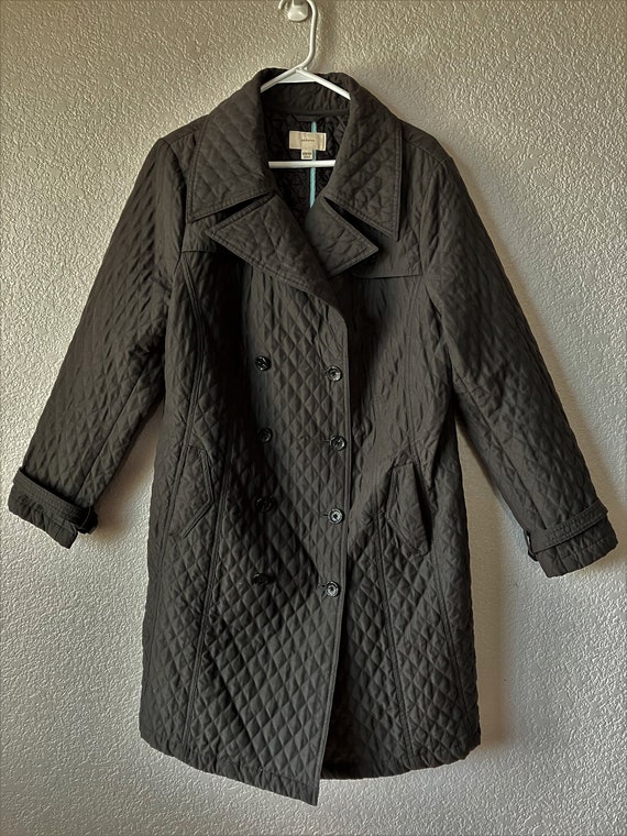 vintage women's size 16W/18W quilted coat/diamond 