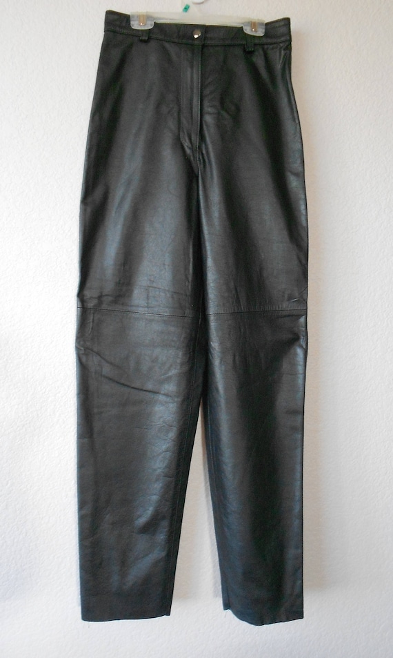 OTERO size 7/8  leather women's pants /Genuine le… - image 1