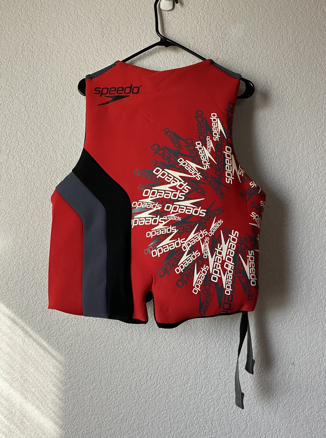 Vintage Speedo USCG Approved Men's Large Ski Vest/red White Gray Black ...