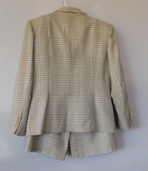 Vintage E.H. Woods SIZE 14  2 pc skirt suit/Hound… - image 2