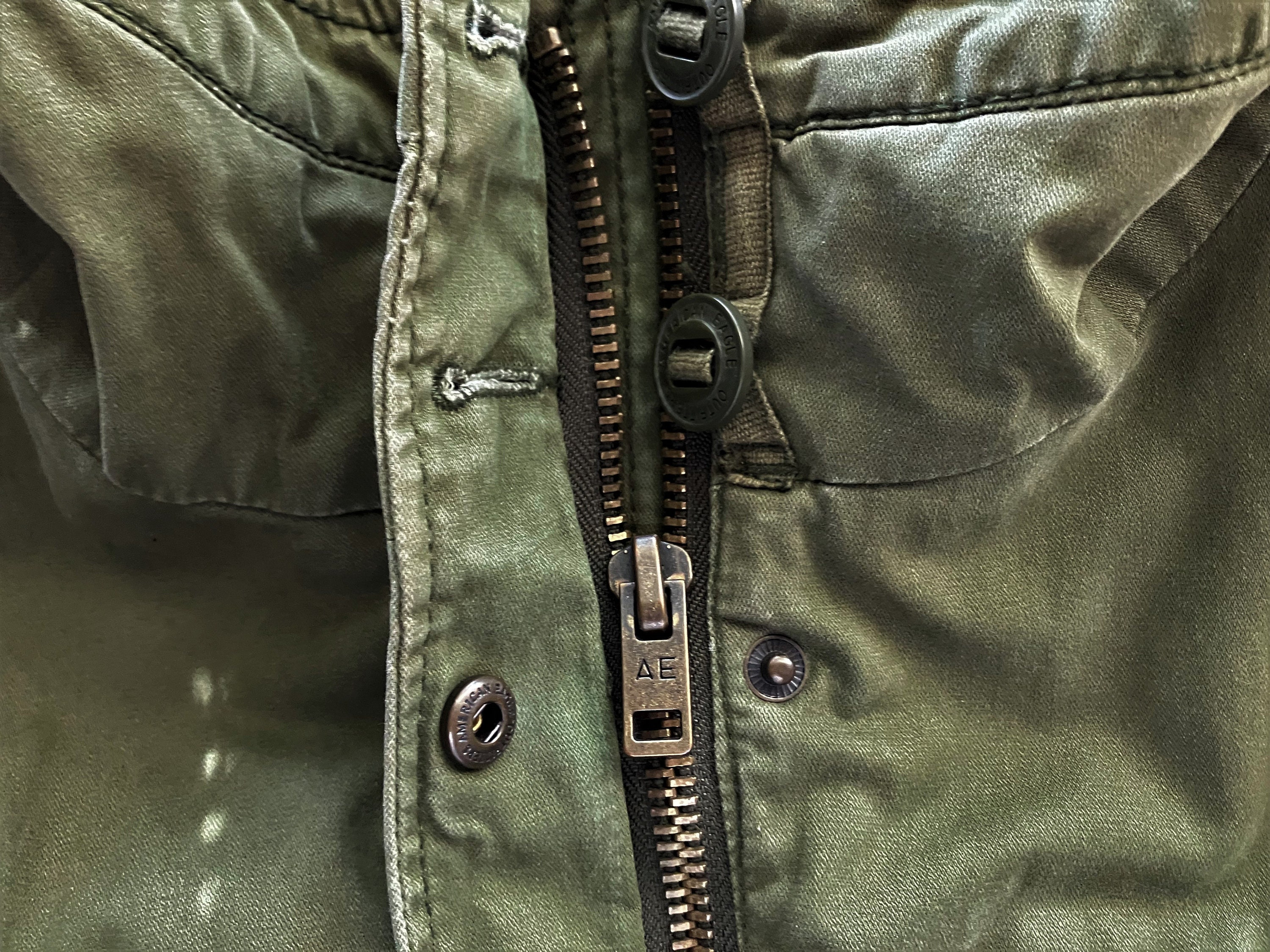 Veste Femme American Eagle – Vert Kaki Foncé, Taille L, Doublée Pile