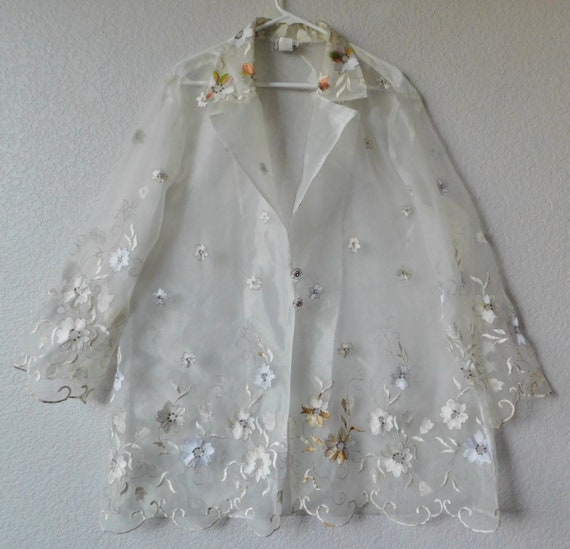 white sheer jacket
