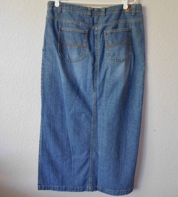 Union bay jeans size 17 denim long skirt/distress… - image 1