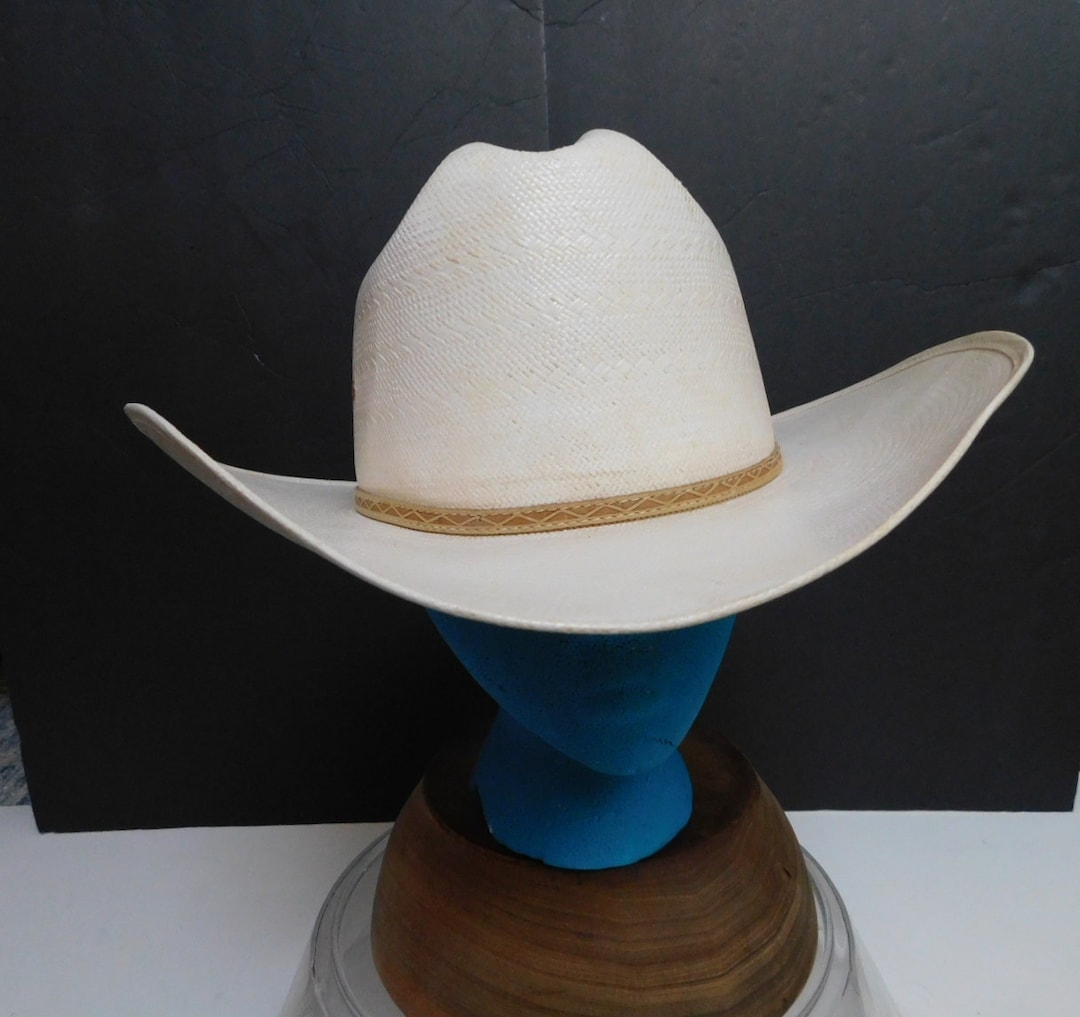 BAILEY U-ROLLIT Straw Cowboy Hat Western Rodeo White Macrame Hat Band Size Small BAILEY U-ROLL-IT Cowboy Hat Straw Western Rodeo White  main image 3