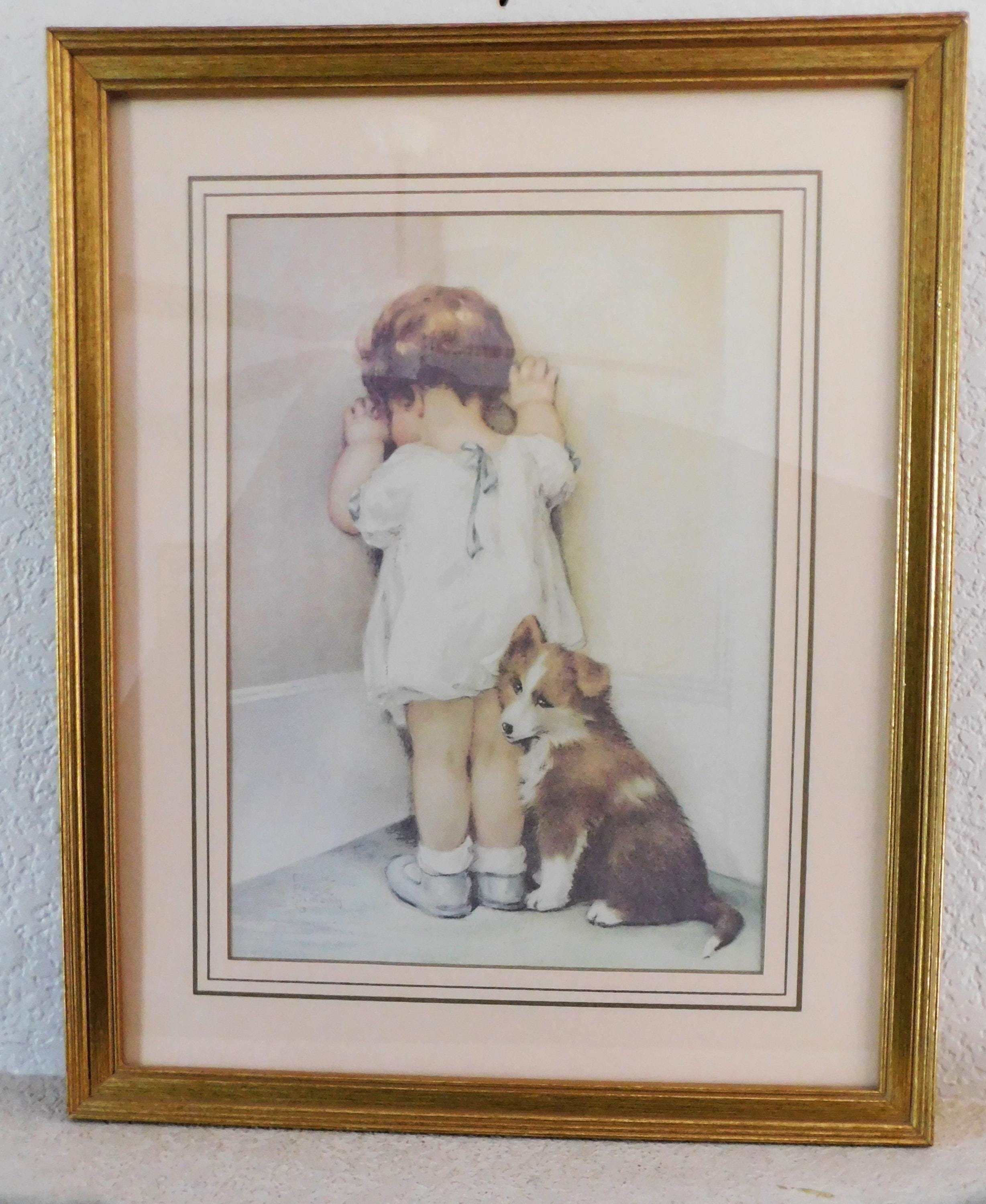 Vintage Bessie Pease Gutmann Gold Framed 