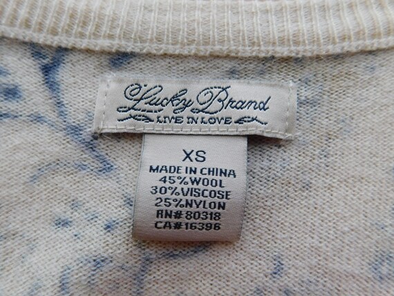 Lucky Brand SIZE XS Sweater/paisley 