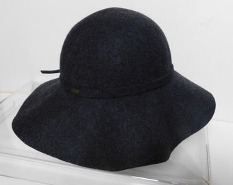 SCALA Bucket Cloche HAT Felt Grey 100% Wool Chic City One Size Boho Scala Collections Women main image 4