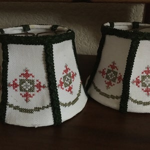 Multiple Upcycled/recycled  Vintage Lampshades - Small Bedside Clip on Shades