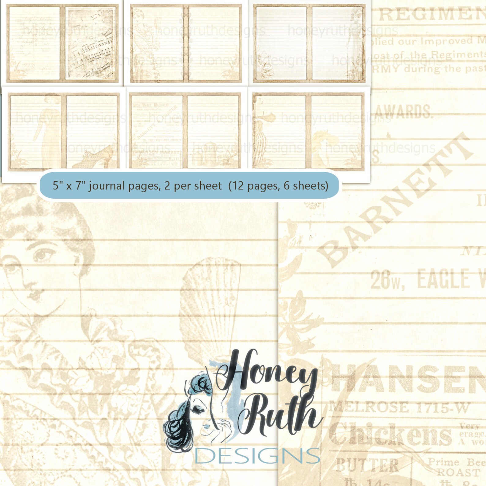 Printable Journal Pages 5x7 Lined Vintage Paper Digital Design Etsy printable-journal-pages-5x7-lined-vintage-paper-digital-design-etsy