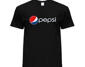 New Pepsi Logo Graphic Printed Tee Crew Neck Cotton T-shirt Unisex