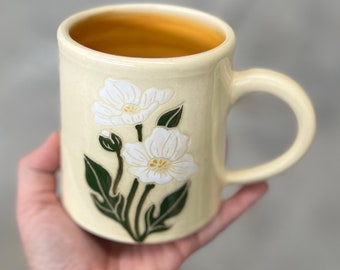 Matilija White Poppy Mug 14oz