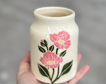 Pink Poppy Vase