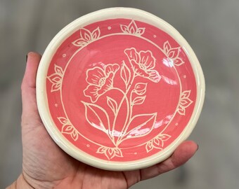 Pink Poppy Trinket Bowl