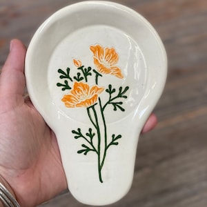 California Poppy Spoon Rest