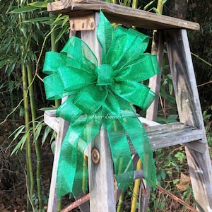 St Patricks day decor. St Patricks day decorations Irish decor St Patricks day Wreath bow Green bows St Patricks day bows. Door decor