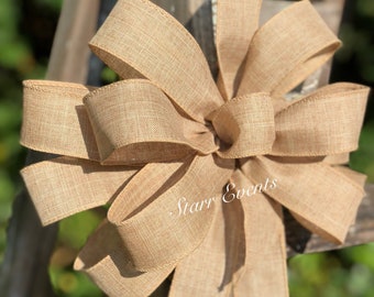 Rustic bow. Rustic wedding decor. Wedding bows. Rustic wedding decorations. Faux Burlap bows. Faux Burlap wreath bows. Rustic home decor.