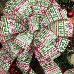 Christmas tree topper Christmas tree bows. Sweater Christmas ribbon. Christmas decor. Christmas decorations. Christmas door decor. bild 7