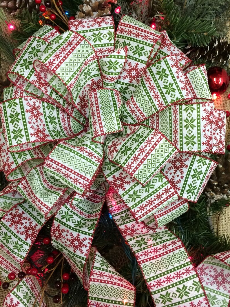 Christmas tree topper Christmas tree bows. Sweater Christmas ribbon. Christmas decor. Christmas decorations. Christmas door decor. bild 7