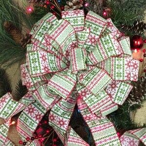 Christmas tree topper Christmas tree bows. Sweater Christmas ribbon. Christmas decor. Christmas decorations. Christmas door decor. bild 1